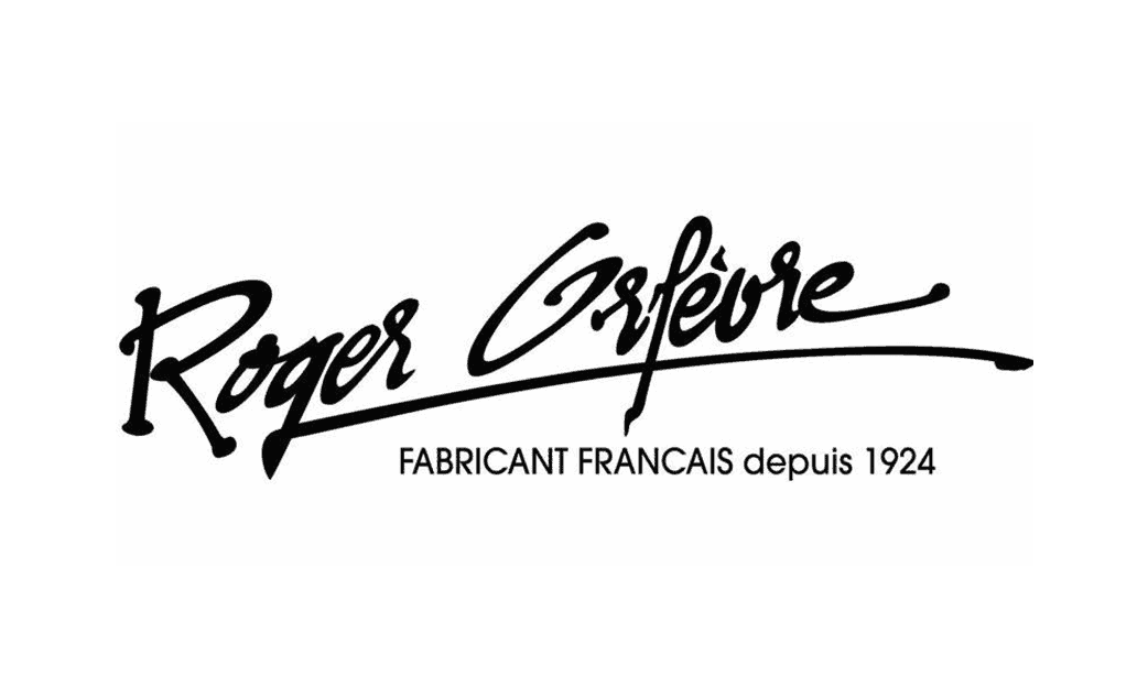 Logo Roger Orfevre fabrication française noir couteaux et couverts Lyon