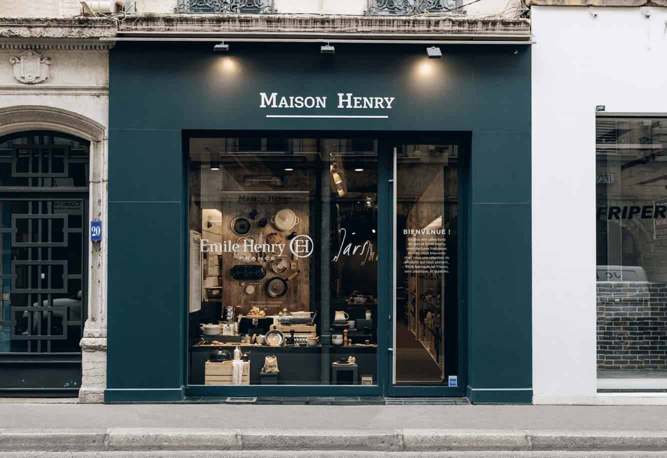 Devanture boutique Maison Henry Lyon