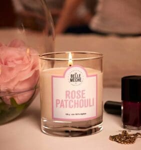 bougie la belle mèche rose patchouli